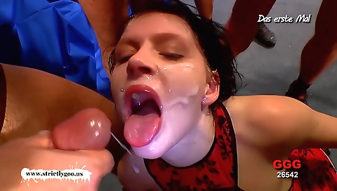 Sexy young girl with a big dildo fucks her pussy