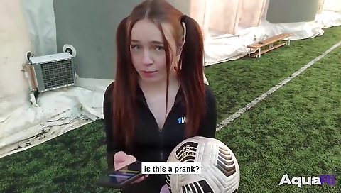 Mature woman takes off her in the fores overly