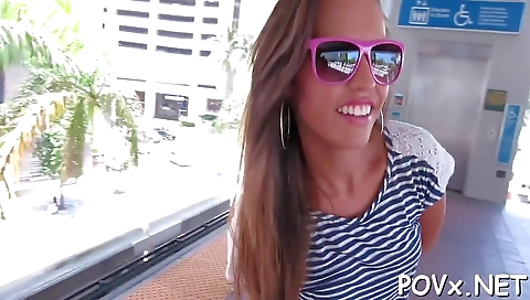 Sexy cutie and friend's hot tub pick up fuck