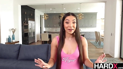 Hawt sweetheart gives two horny guys fuck